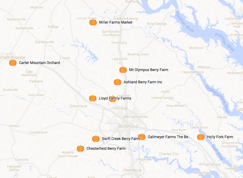 Richmond Moms Blog Pumpkin Map